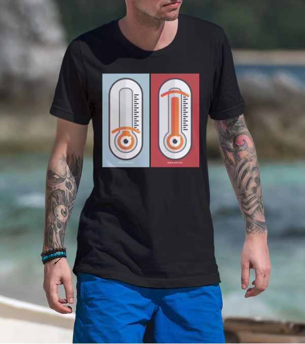 Cold And Hot Glance Thermometer Eyeball Design By Ojole.com.mx T-Shirt