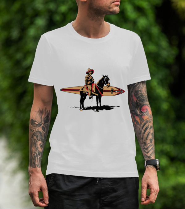 Pancho Would Go Surfing With Sombrero On Horseback T-Shirt