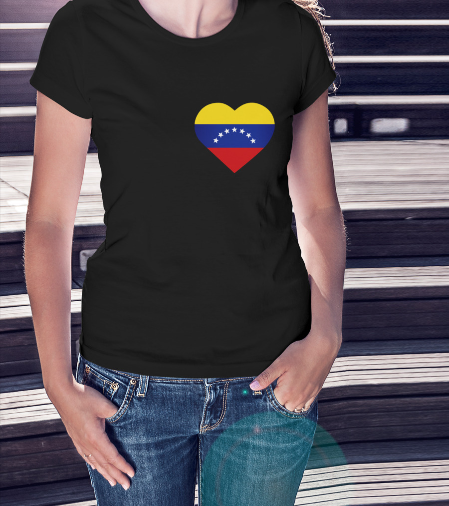 Venezuelan Heart Corazon Venezolano Flag Colors T-Shirt