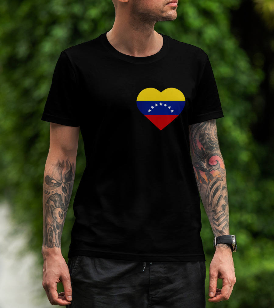 Venezuelan Heart Corazon Venezolano Flag Colors T-Shirt