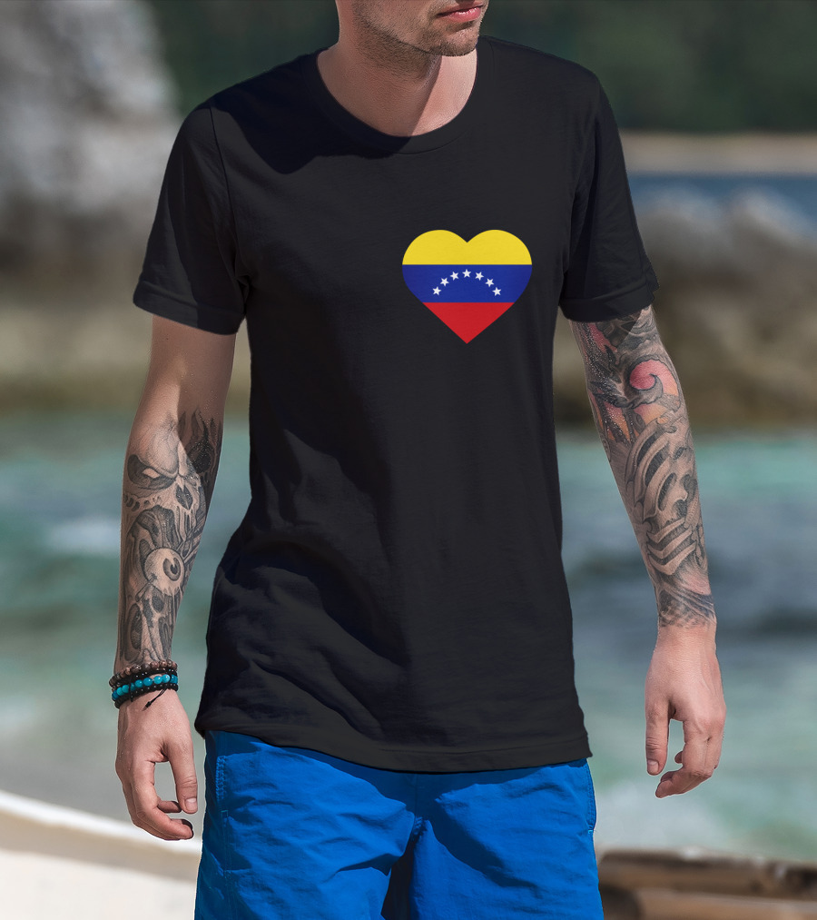 Venezuelan Heart Corazon Venezolano Flag Colors T-Shirt