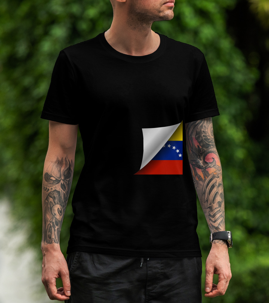 Venezuelan Flag Under Cover T-Shirt