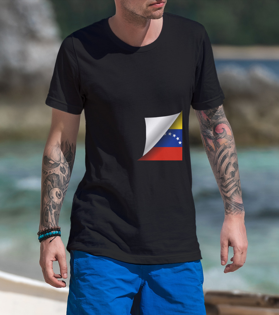 Venezuelan Flag Under Cover T-Shirt