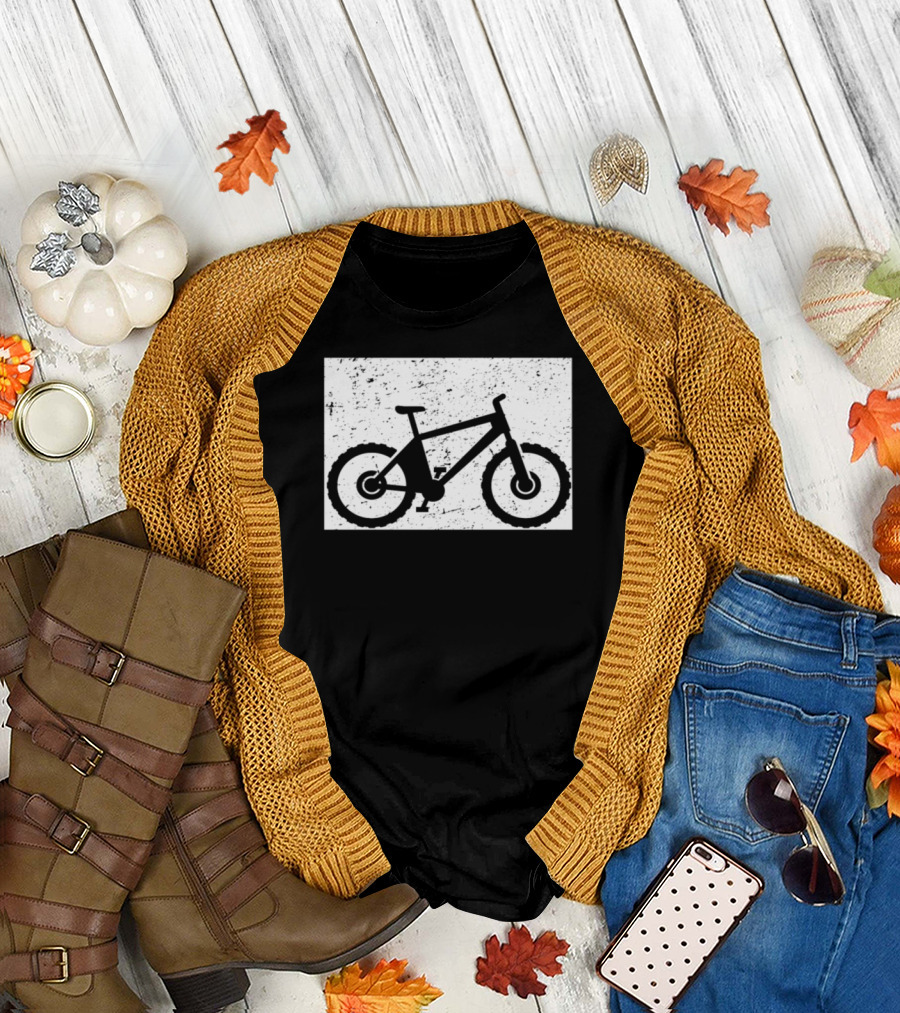 Colorado Mountain Bike Silhouette Grunge T-Shirt
