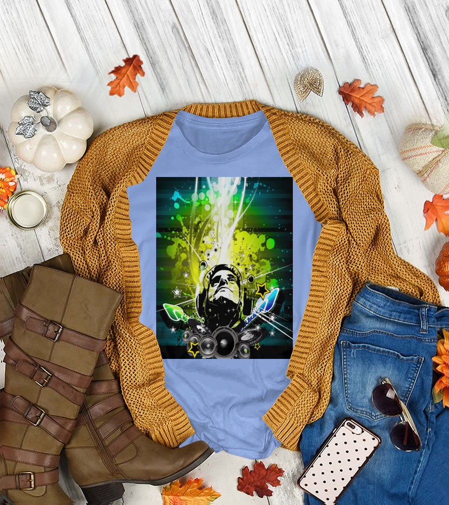 Music So Cool Vibrant Headphones DJ Speaker Blast T-Shirt