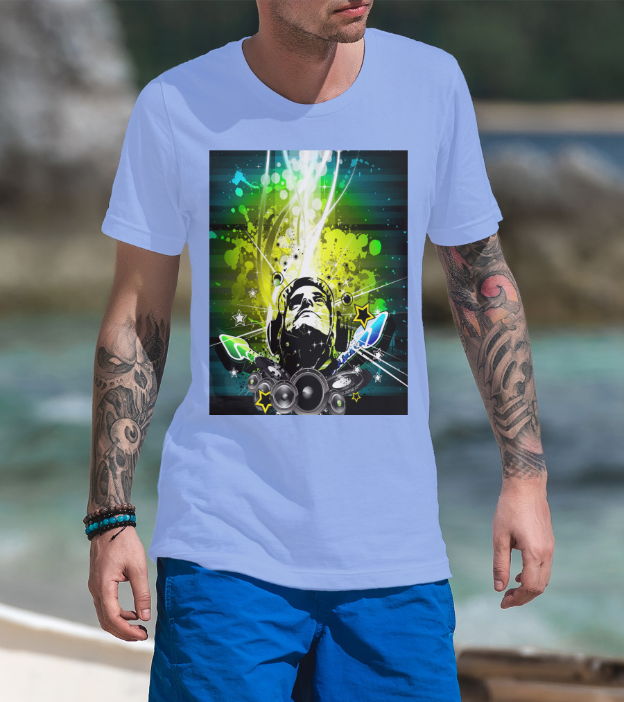 Music So Cool Vibrant Headphones DJ Speaker Blast T-Shirt
