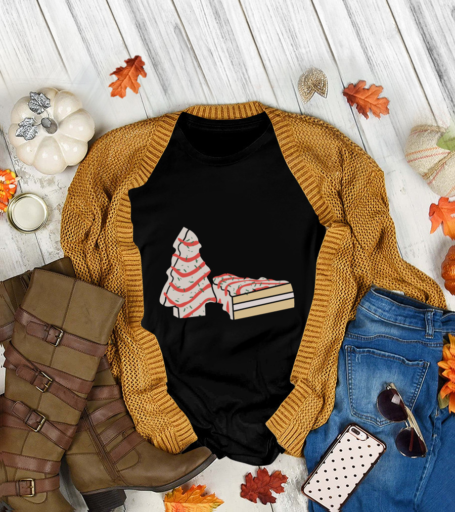 Tis The Season Christmas Tree Cake Slice T-Shirt