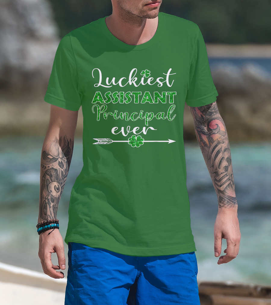 Luckiest Assistant Principal Ever Shamrock Arrow T-Shirt
