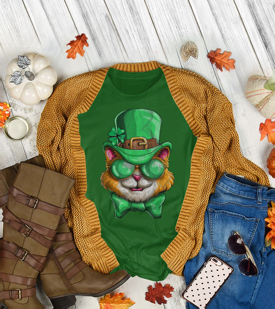 Lepurrchaun Cat St. Patrick's Day Paddy Leprechaun T-Shirt