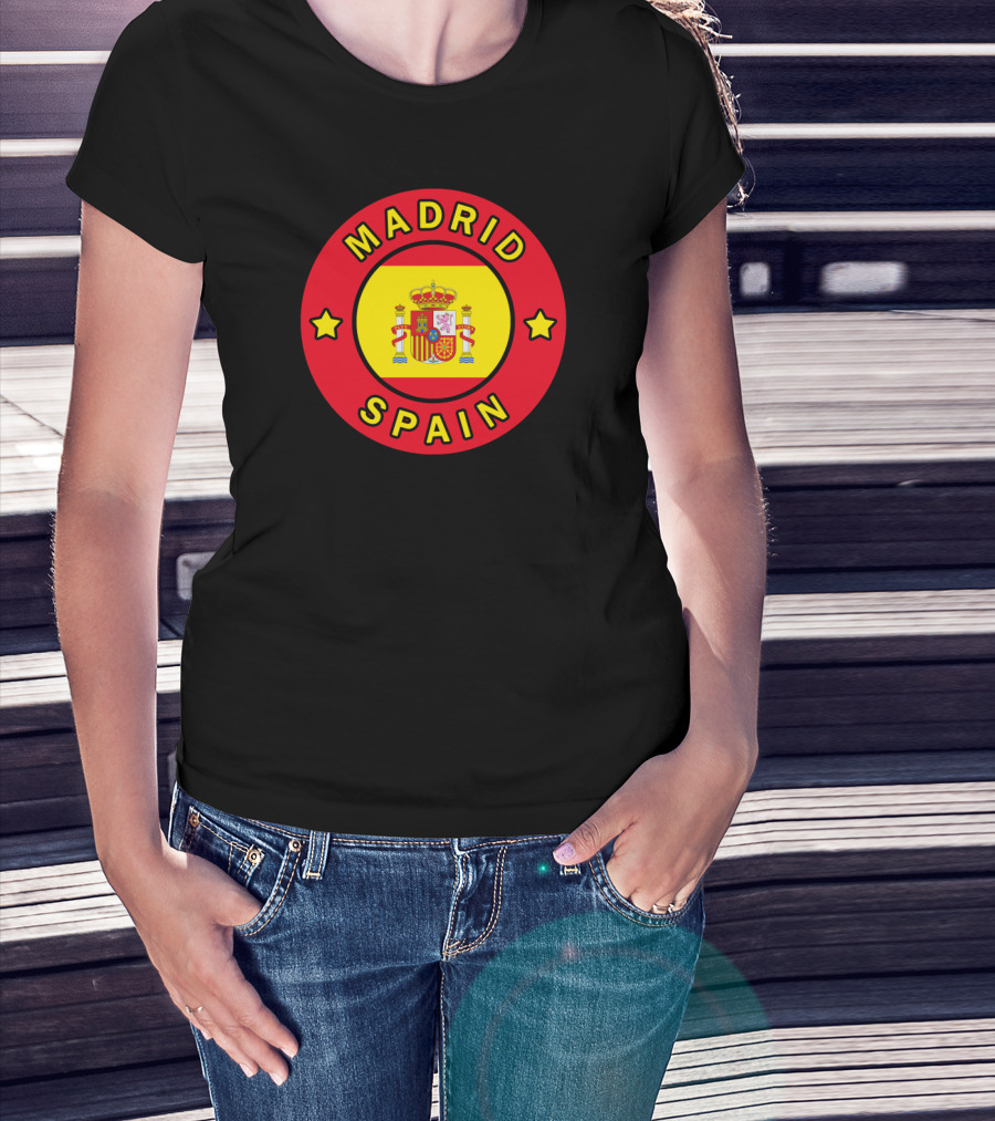 Madrid Spain Coat Of Arms Emblem With Stars T-Shirt