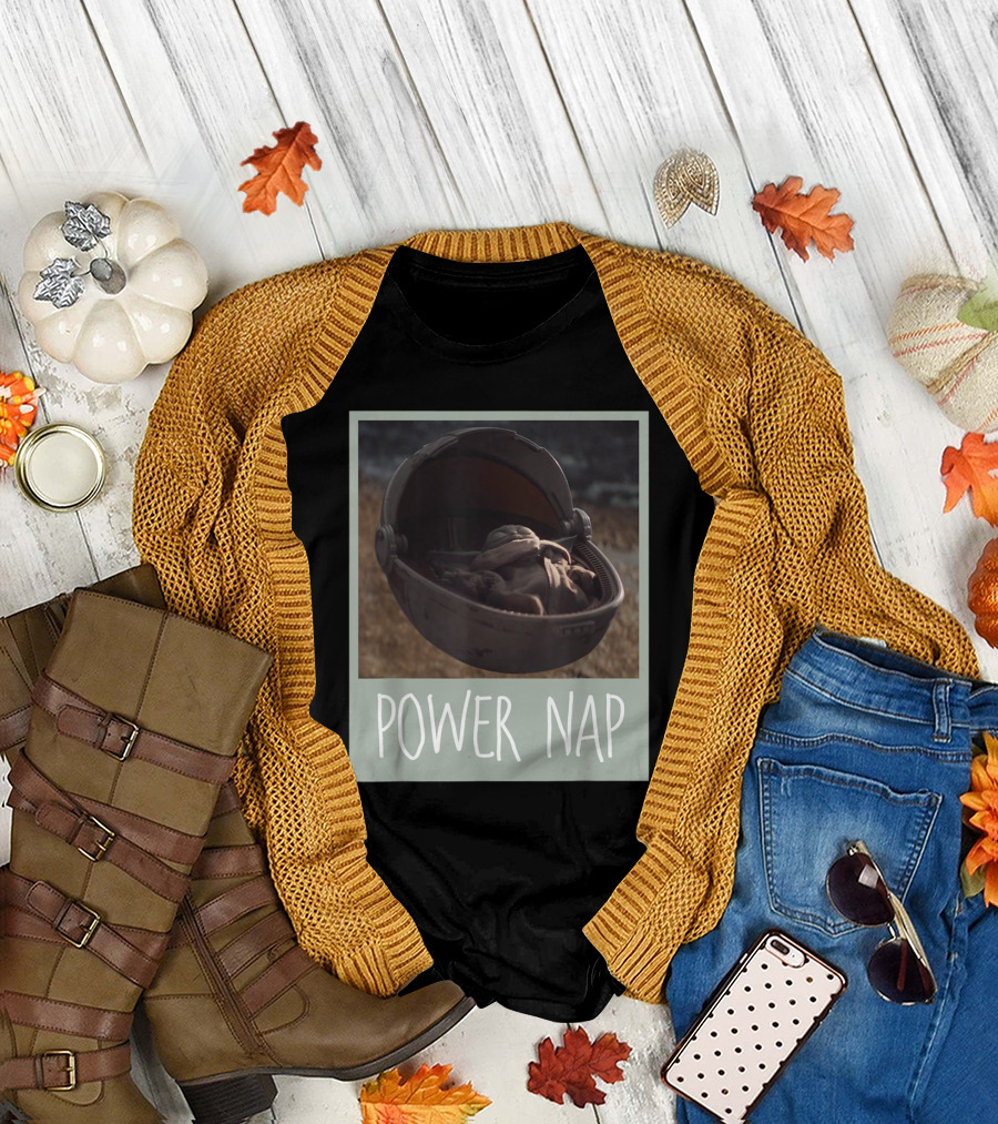 Star Wars The Mandalorian The Child Power Nap Baby Yoda Cradle T-Shirt