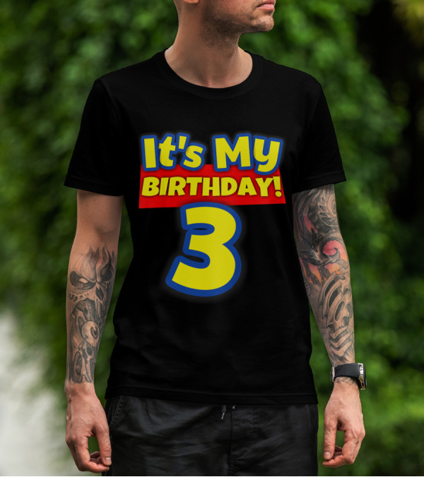 Kids 3 Year Old It's My Birthday Boys And Girls 3 T-Shirt