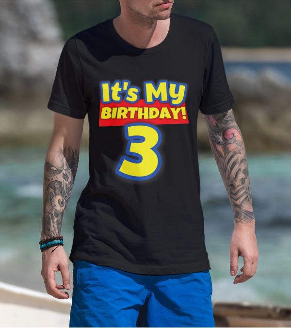 Kids 3 Year Old It's My Birthday Boys And Girls 3 T-Shirt