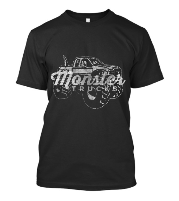 Monster Trucks Vintage Big Truck Lover Grunge Tire Tread Enthusiast T-Shirt
