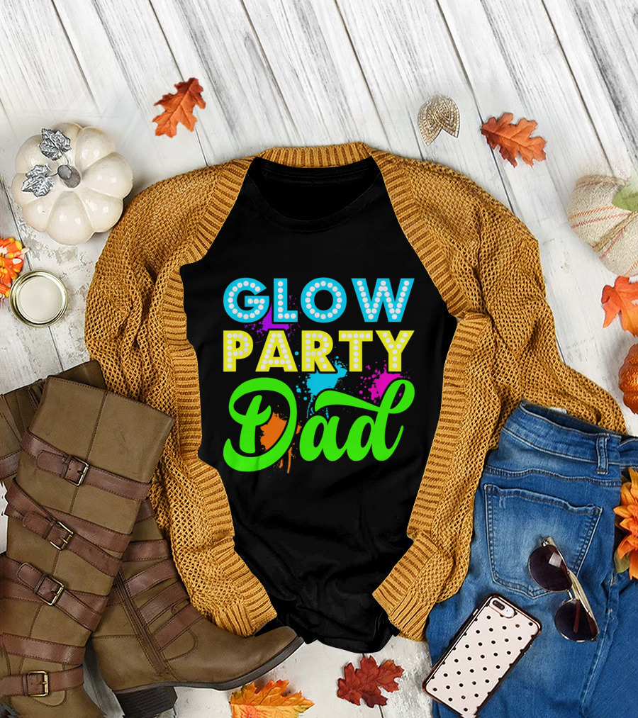 Glow Party Dad Neon Fun Glow Party Clothing T-Shirt