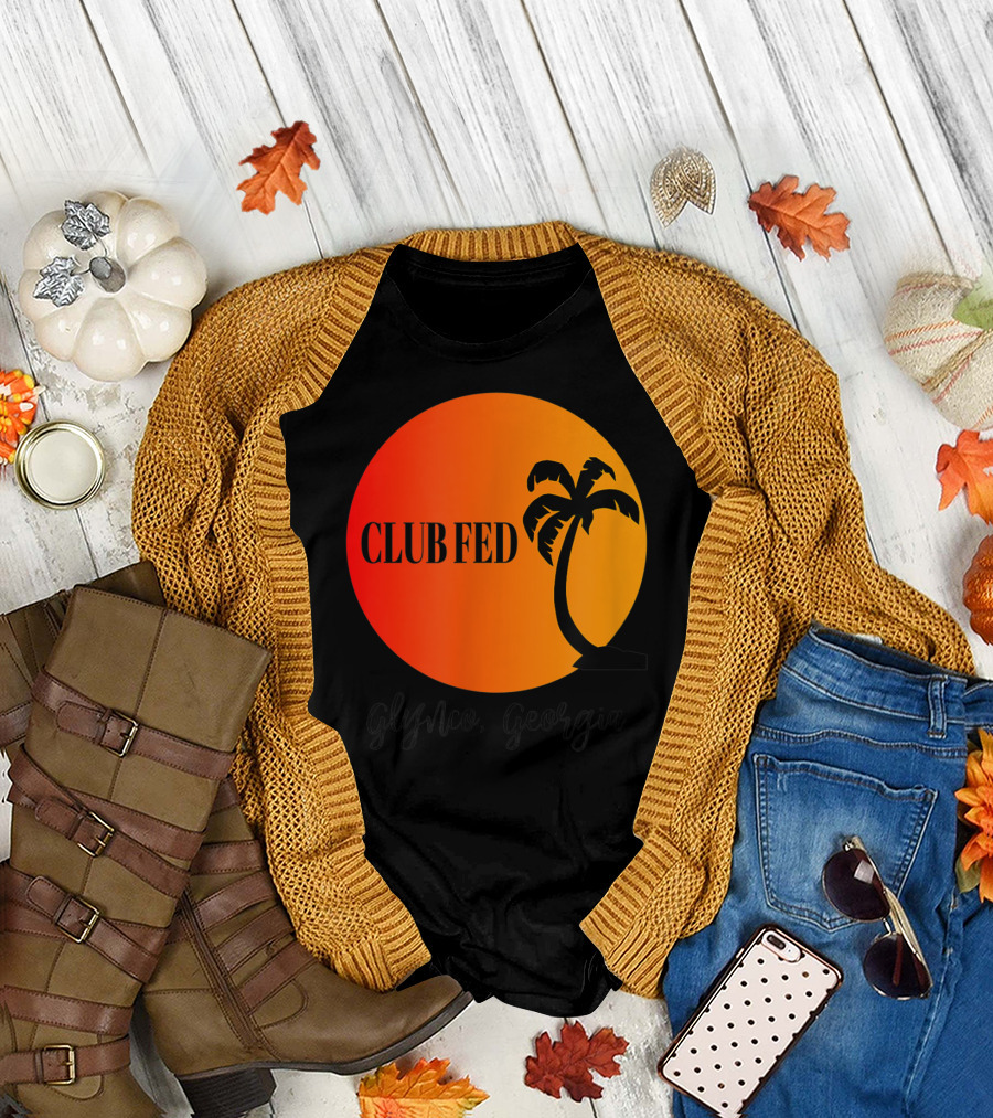 Club Fed Glynnco Georgia Palm Sunset T-Shirt