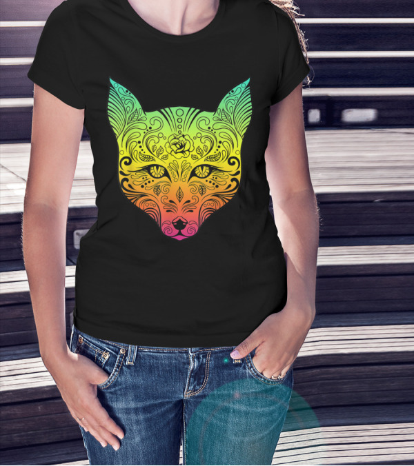 Trance EDM Club Fox Day Of The Dead Techno Fusion T-Shirt