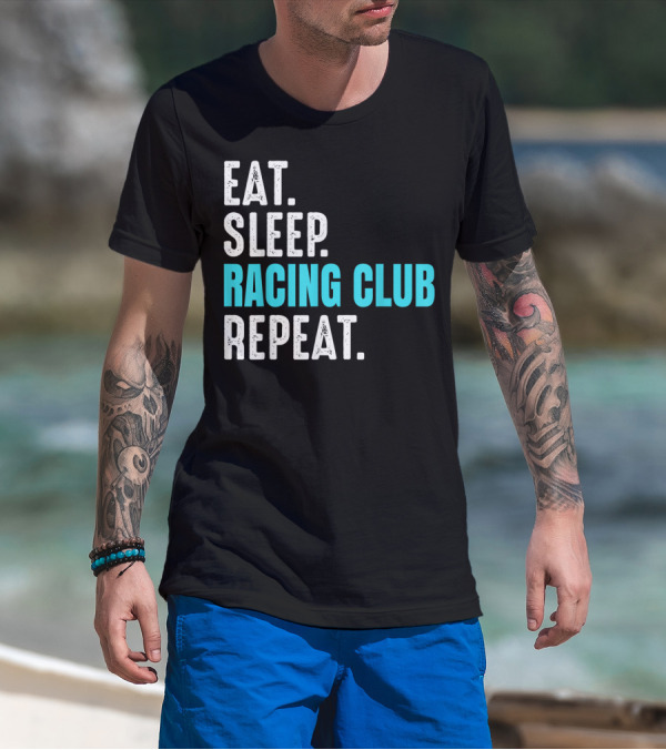 Eat Sleep Racing Club Repeat Soccer Argentina T-Shirt