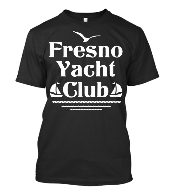 Fresno Yacht Club Members Only Vintage Boats Waves Seagull T-Shirt