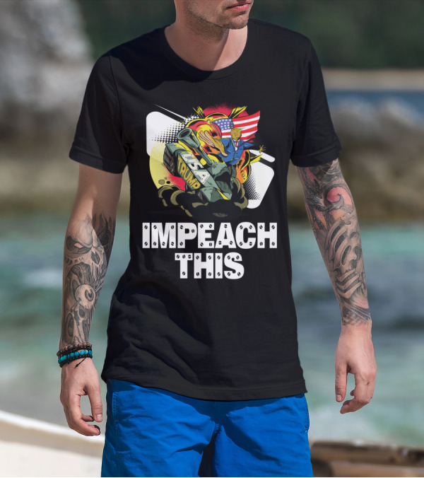 Impeach This Pro Trump Supporter USA Tank With American Flag T-Shirt