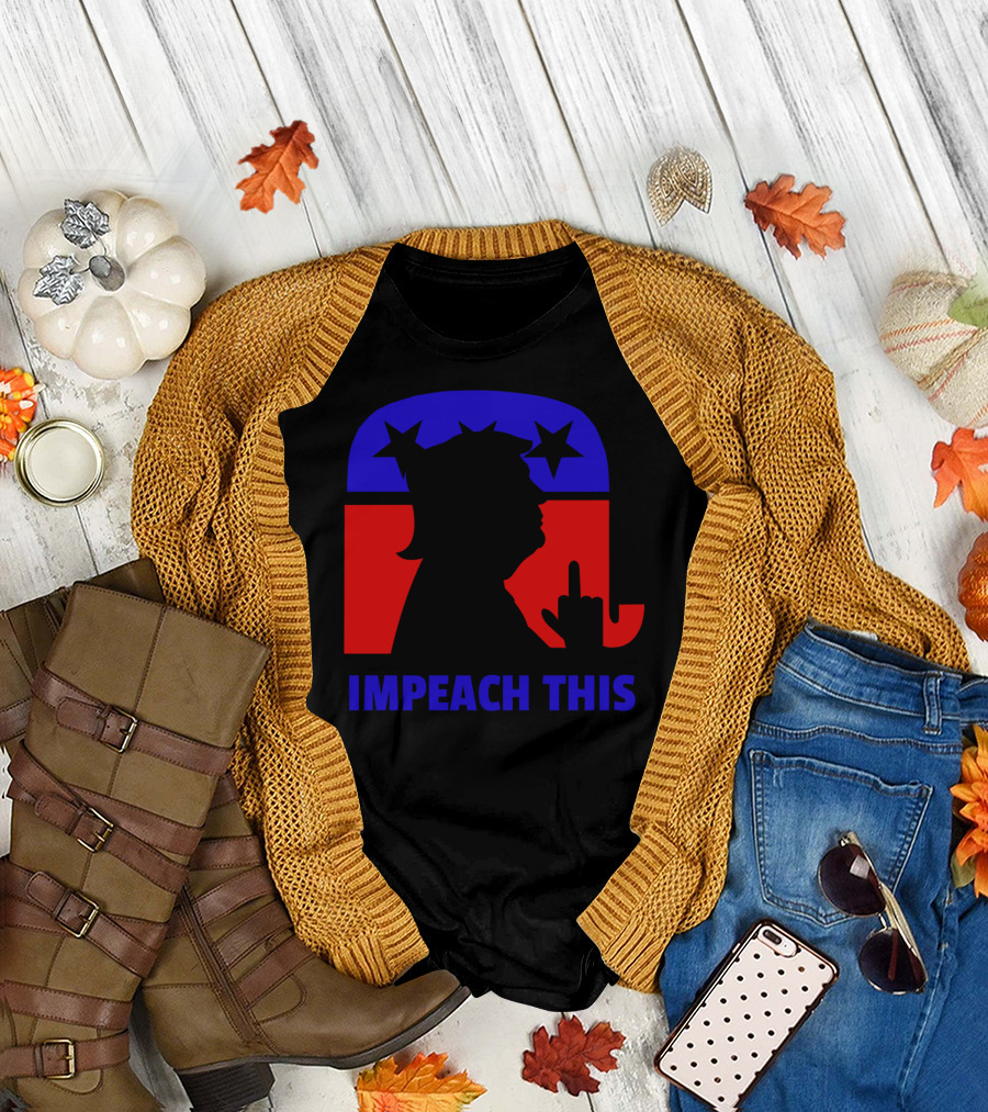 Trump Republican Elephant Impeach This Middle Finger T-Shirt