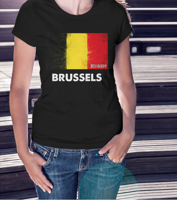 Brussels Belgium Flag Colors T-Shirt