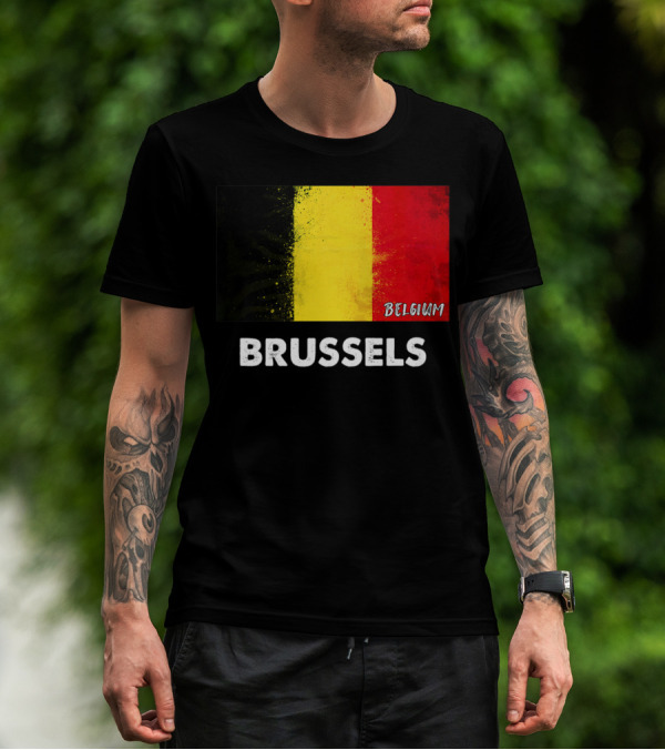 Brussels Belgium Flag Colors T-Shirt