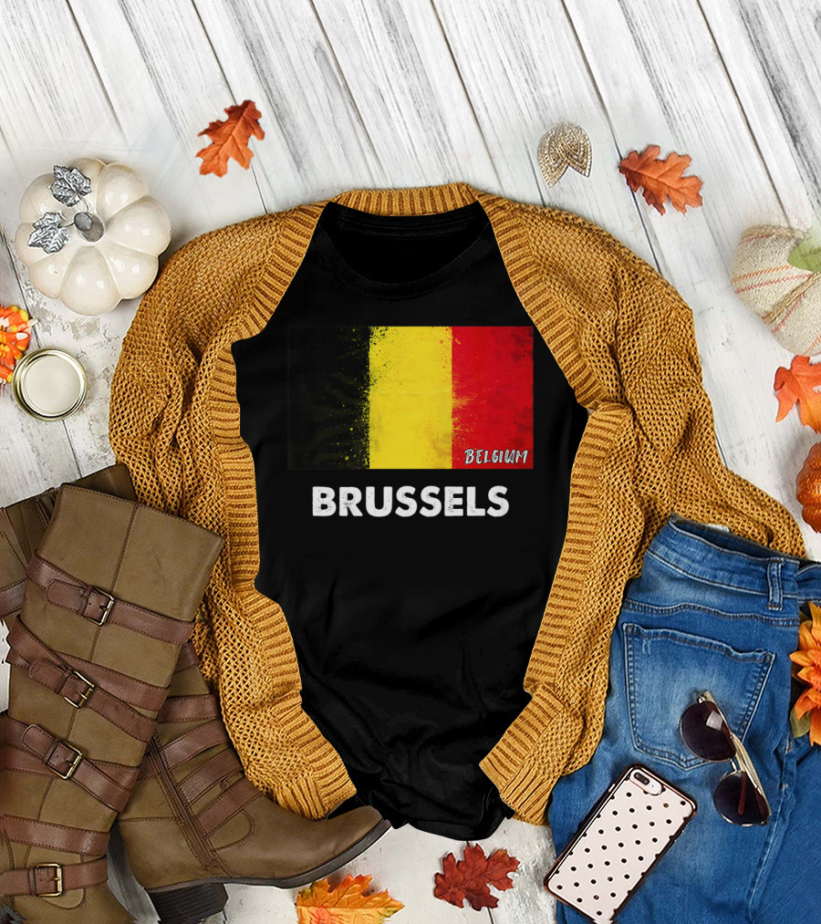 Brussels Belgium Flag Colors T-Shirt