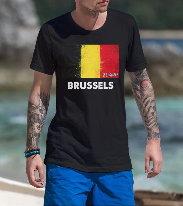 Brussels Belgium Flag Colors T-Shirt