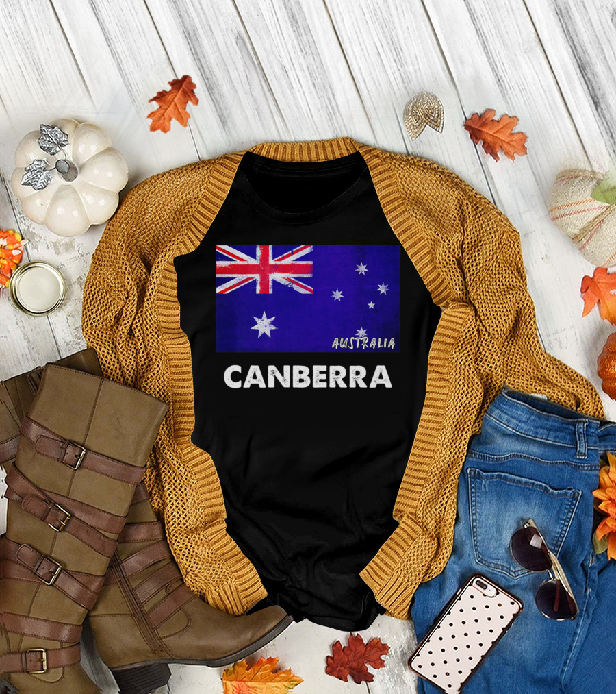Canberra Australia Flag T-Shirt