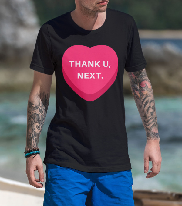 Thank U Next Funny Girls Women's Anti Pink Heart T-Shirt