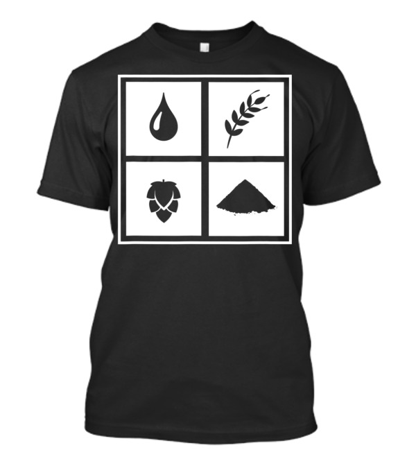 Beer Brewer Craft Beer Homebrew IPA Ingredients Icons T-Shirt