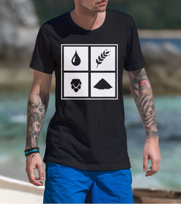Beer Brewer Craft Beer Homebrew IPA Ingredients Icons T-Shirt
