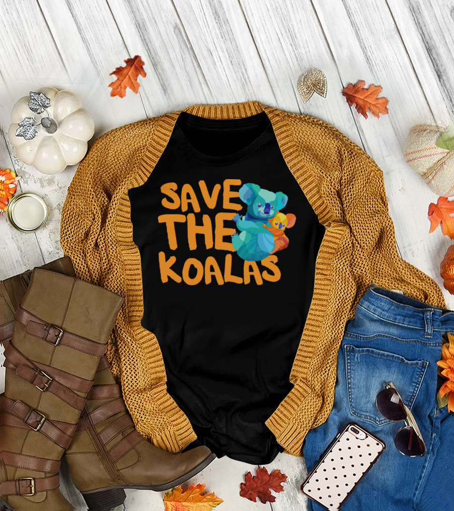 SAVE THE KOALAS Koala Hugging Duckling T-Shirt