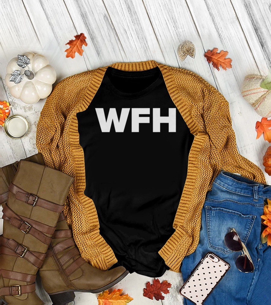 Work From Home Bold Letters WFH T-Shirt