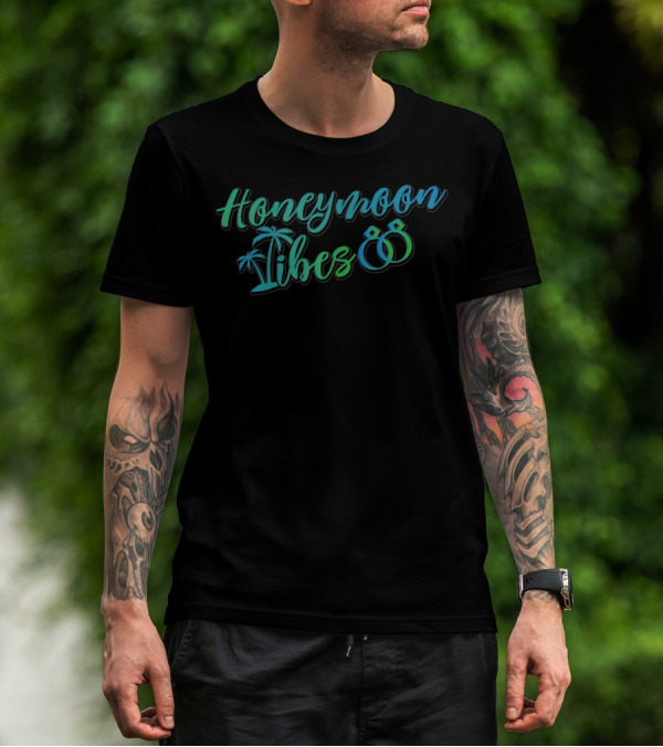 Honeymoon Vibes Palm Tree Rings T-Shirt