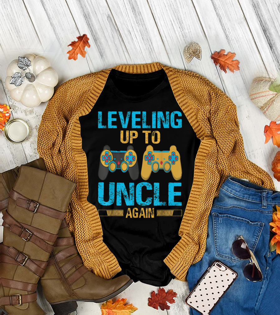 Leveling Up to Uncle Again Gaming Controller T-Shirt
