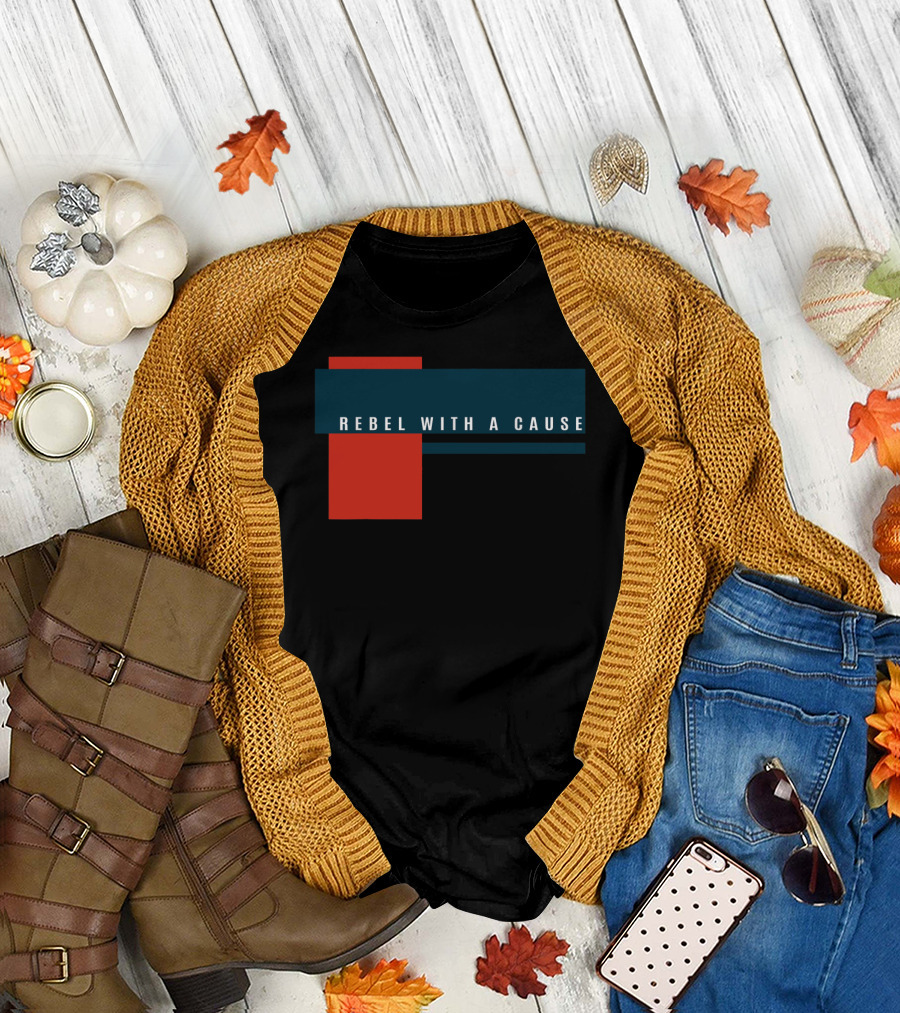 Rebel With A Cause Red Rectangle T-Shirt