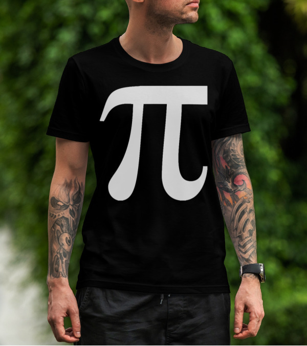 Pi Symbol White Mathematical Constant T-Shirt