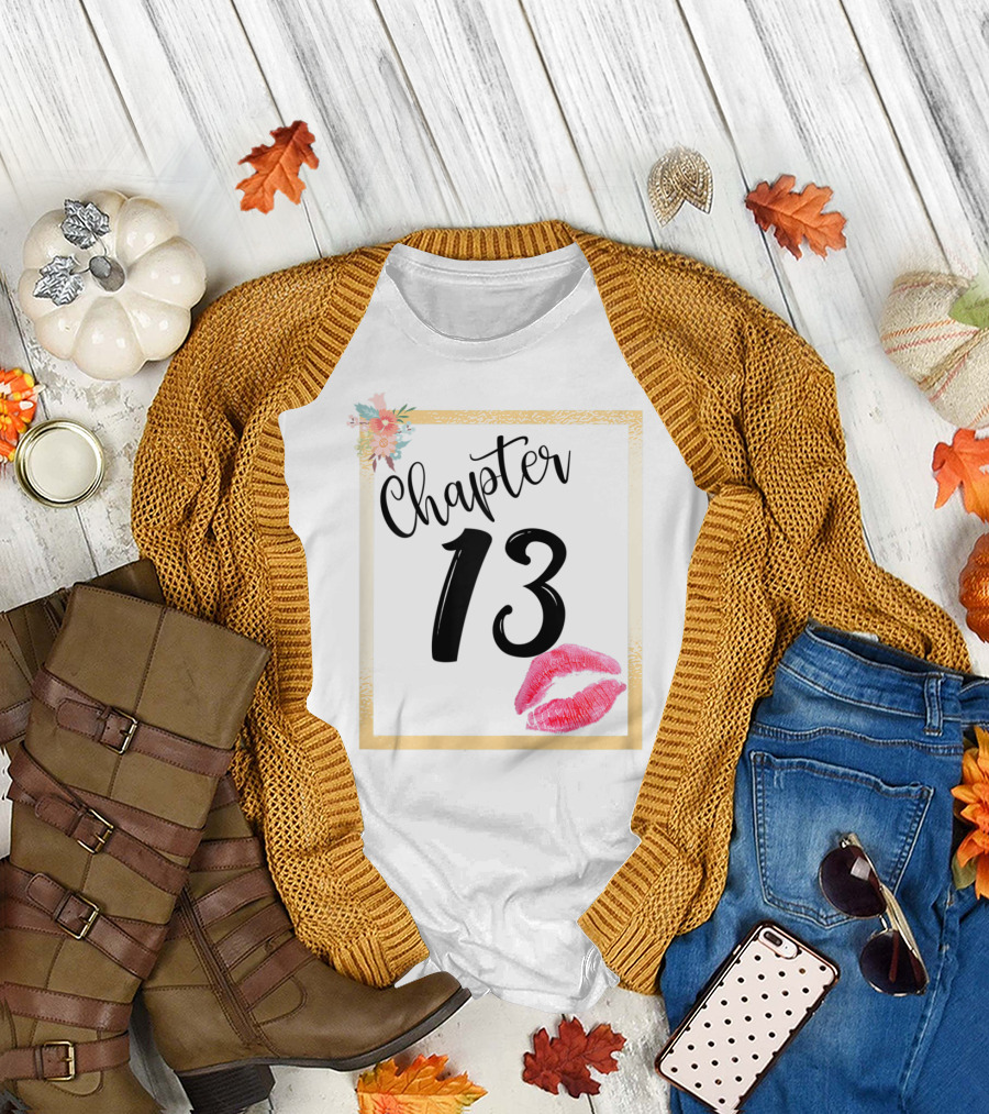 Chapter 13 Birthday Celebration with Floral and Lip T-Shirt