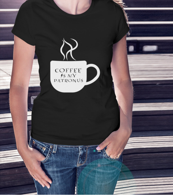 Coffee Is My Patronus Mug Lightning Bolt Cup Magic Steam T-Shirt