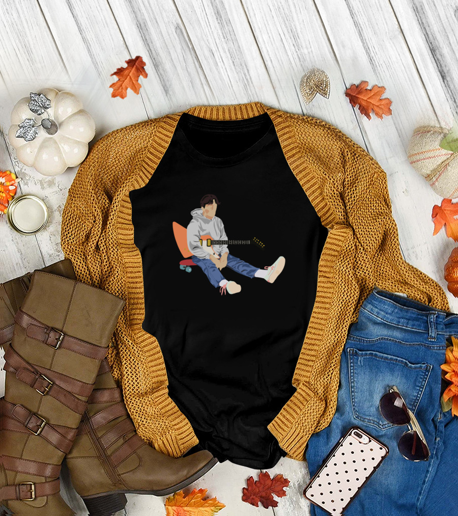 Minimal Boy Pablo Skater Hoodie Guitar T-Shirt