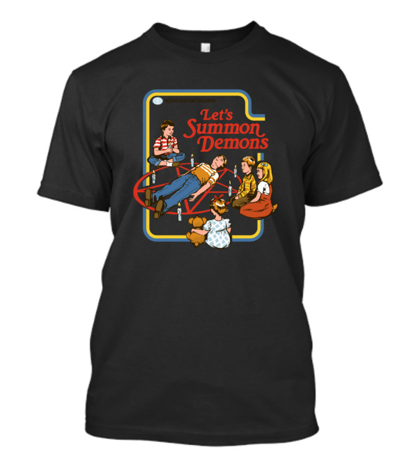 Let's Summon Demons Vintage Style Kids Ritual By Steven Rhodes T-Shirt