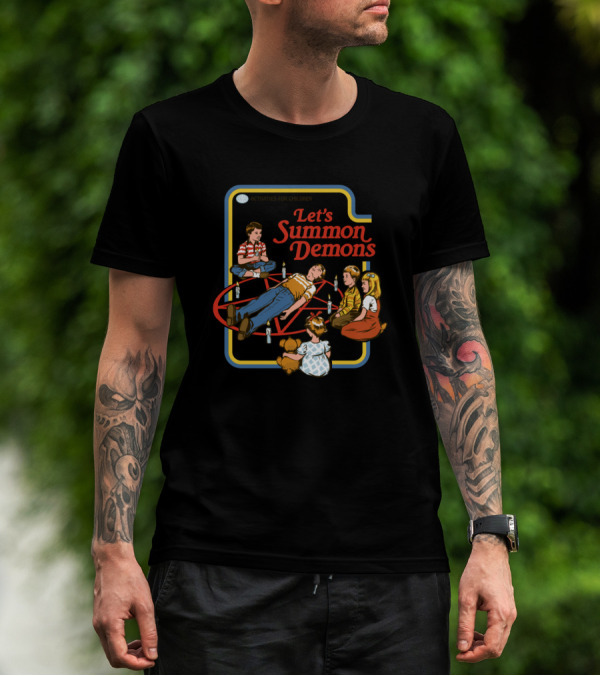 Let's Summon Demons Vintage Style Kids Ritual By Steven Rhodes T-Shirt