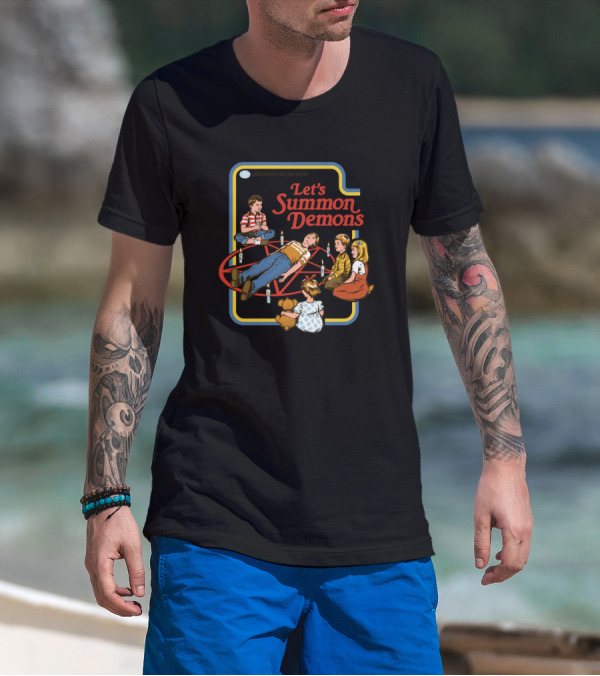Let's Summon Demons Vintage Style Kids Ritual By Steven Rhodes T-Shirt