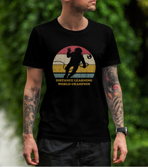 Distance Learning World Champion Astronaut Vintage T-Shirt
