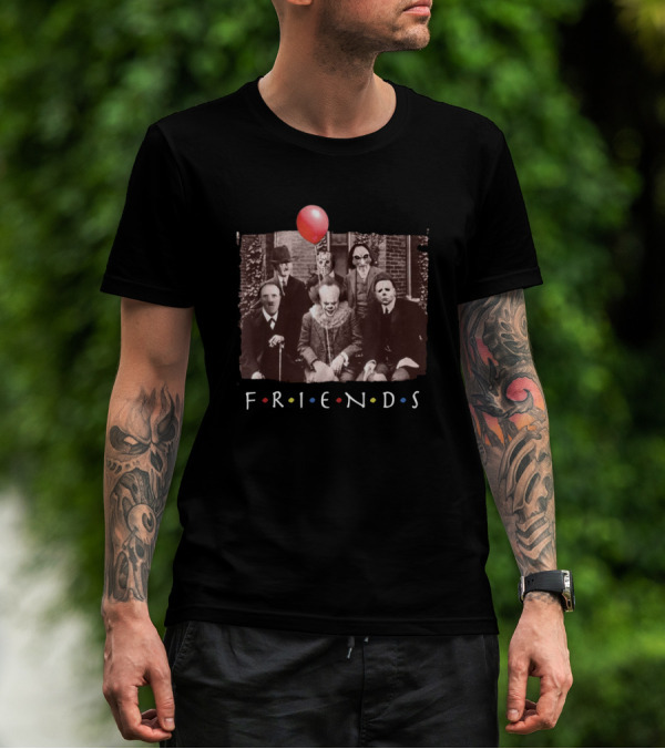 Friends Horror Movie Icons Creepy Balloon T-Shirt