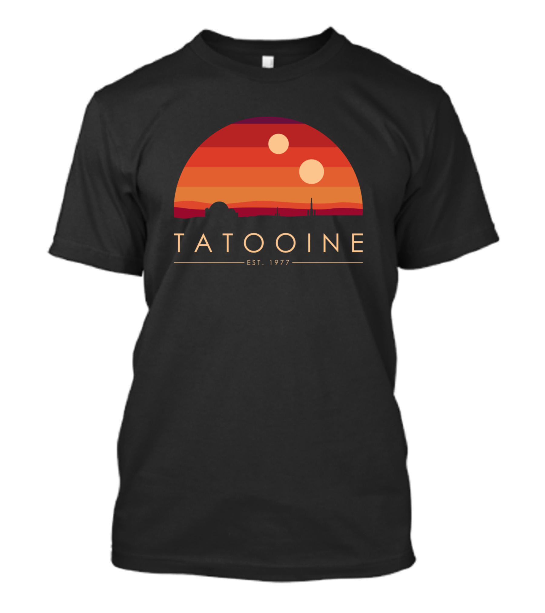 Star Wars Tatooine Est. 1977 Twin Suns Desert Landscape T-Shirt