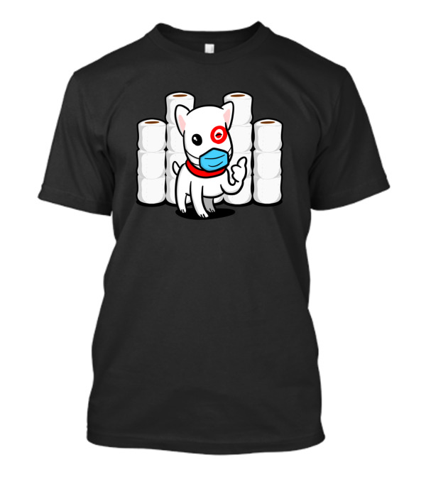 Employee Essential Dog With Mask And Toilet Paper Rolls T-Shirt