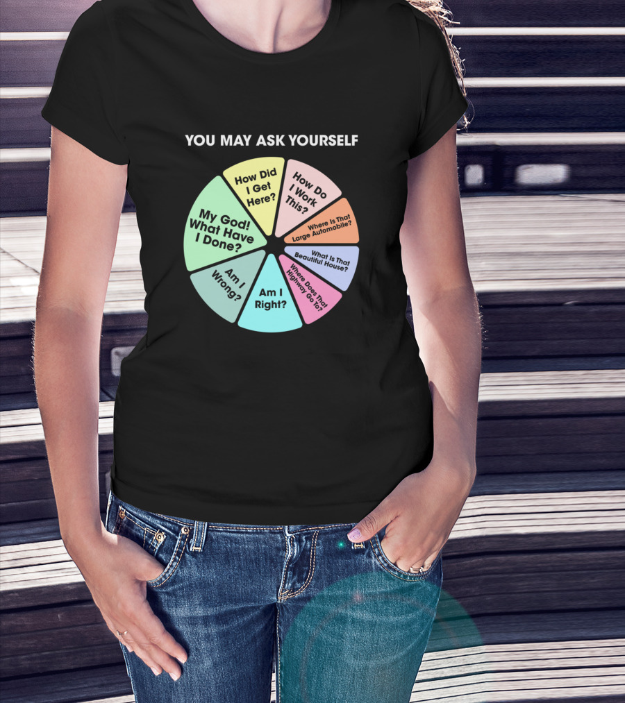 Talking Heads You May Ask Yourself Once In A Lifetime Lyrics Wheel T-Shirt
